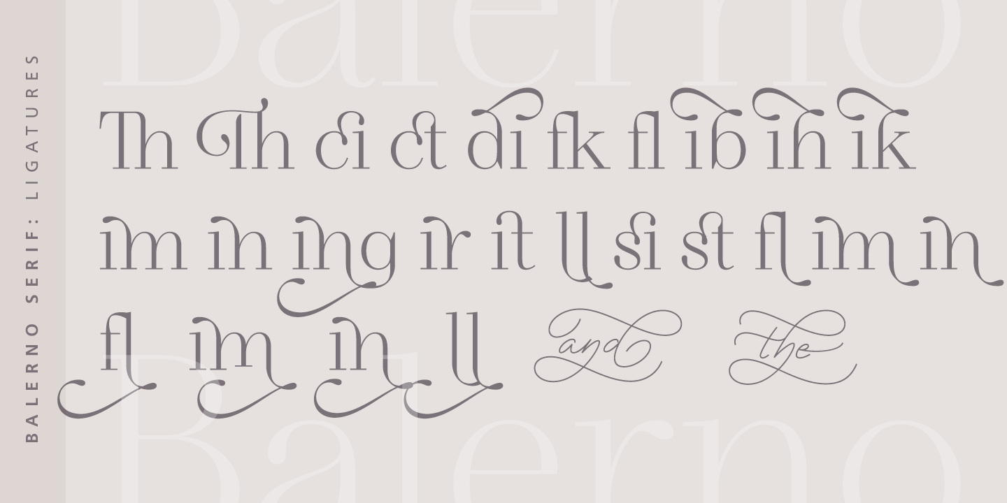 Beispiel einer Balerno Serif-Schriftart #3